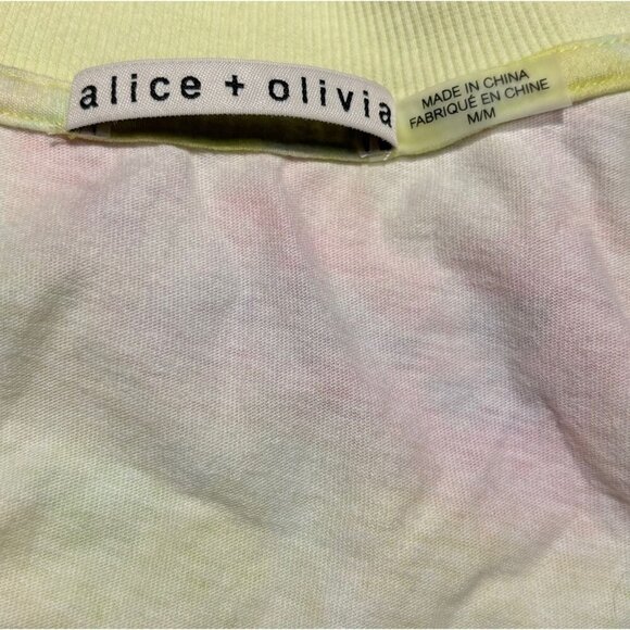Alice + Olivia Garner Drop Shoulder Boxy T Shirt Dress Tie-Dye  Size Medium - Picture 10 of 11